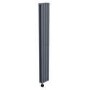 Anthracite Electric Vertical Designer Radiator 1.2kW with Wifi Thermostat - Double Panel H1600xW236mm - IPX4 Bathroom Safe