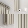 Refurbished Linen Vertical Smart Electric Radiator with Wi-Fi Thermostat - 1.2KW - H1600xW236 - Bathroom Safe