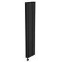 Refurbished Midnight Black Electric Vertical Designer Radiator 1.2kW with Wifi Thermostat - Double Panel H1600xW354mm
