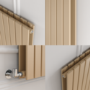 Refurbished Riace Elk brown Vertical Flat Designer Radiator 1800x544mm Double Panel 5557 BTU