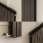 GRADE A2 - Riace Russet Vertical Flat Designer Radiator 1800x544mm Double Panel 5557 BTU