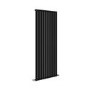 Refurbished Riace Midnight Black Vertical Flat Designer Radiator 1600x680mm Single Panel 4071 BTU