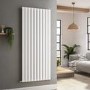 GRADE A2 - Riace White Vertical Flat Designer Radiator 1600x680mm Single Panel 4071 BTU