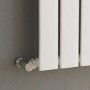 GRADE A2 - Riace White Vertical Flat Designer Radiator 1600x408mm Single Panel 2442 BTU