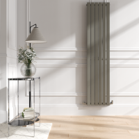 Refurbished Riace Smoked Stone Vertical Flat Designer Radiator 1800x408mm Single Panel 2705 BTU