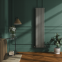 Refurbished Riace Smoked Stone Vertical Flat Designer Radiator 1800x408mm Single Panel 2705 BTU
