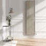 Refurbished Linen Vertical Smart Electric Radiator with Wi-Fi Thermostat - 2x1.2KW - H1800xW472 - Bathroom Safe