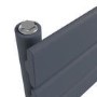 GRADE A2 - Riace Anthracite Vertical Flat Towel Radiator 1800x450mm Single Panel 2471 BTU