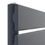 GRADE A2 - Riace Anthracite Vertical Flat Towel Radiator 1800x450mm Single Panel 2471 BTU