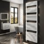 electriQ Flat Panel Electric Towel Radiator H1800xW600mm - White