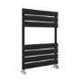 GRADE A2 - Riace Midnight Black Vertical Flat Towel Radiator 650x500mm Single Panel 1018 BTU