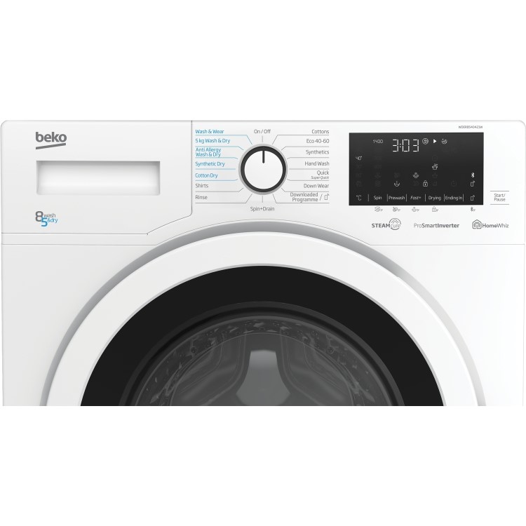 Refurbished Beko WDER8540421W Smart Freestanding 7KG 1400 Spin Washing Machine White