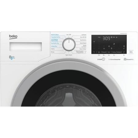 Refurbished Beko WDEX8540430W Smart Freestanding 8/5KG 1400 Spin Washer Dryer White