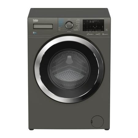 Refurbished Beko Ultrafast WDEX854044Q0G Smart Freestanding 8/5KG 1400 Spin Washer Dryer Graphite