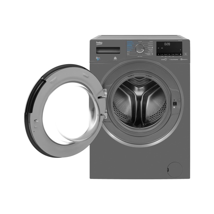 Refurbished Beko WDR8540141G Smart Freestanding 8/5KG 1400 Spin Washer Dryer Graphite
