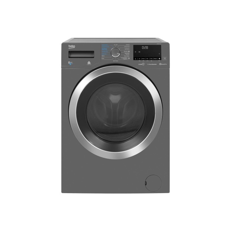 Refurbished Beko WDR8540141G Smart Freestanding 8/5KG 1400 Spin Washer Dryer Graphite