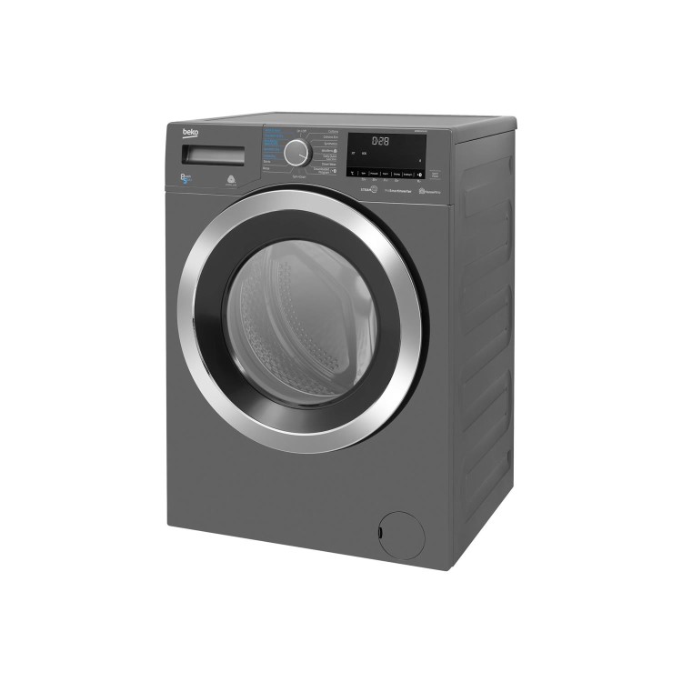 Refurbished Beko WDR8540141G Smart Freestanding 8/5KG 1400 Spin Washer Dryer Graphite