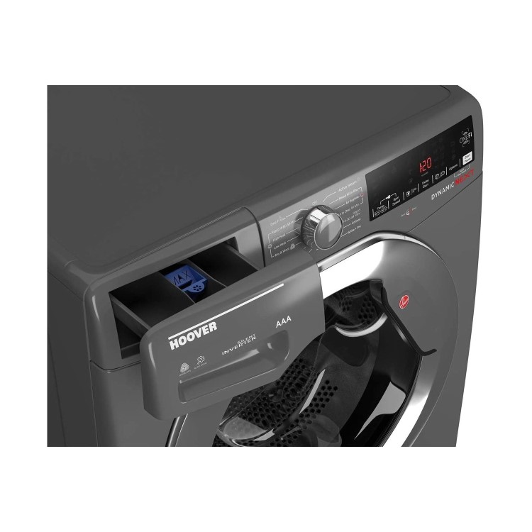 Refurbished Hoover WDWOAD4106AHCG Smart Freestanding 10/6KG 1400 Spin Washer Dryer Graphite