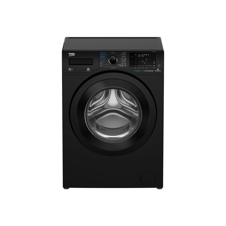 Refurbished Beko Pro WDX850130B Freestanding 8/5KG 1400 Spin Washer Dryer Black