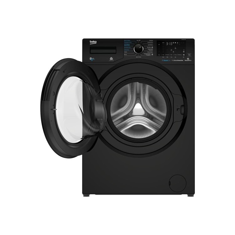 Refurbished Beko Pro WDX850130B Freestanding 8/5KG 1400 Spin Washer Dryer Black