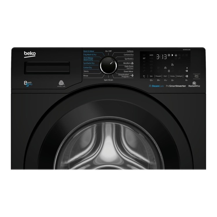 Refurbished Beko Pro WDX850130B Freestanding 8/5KG 1400 Spin Washer Dryer Black