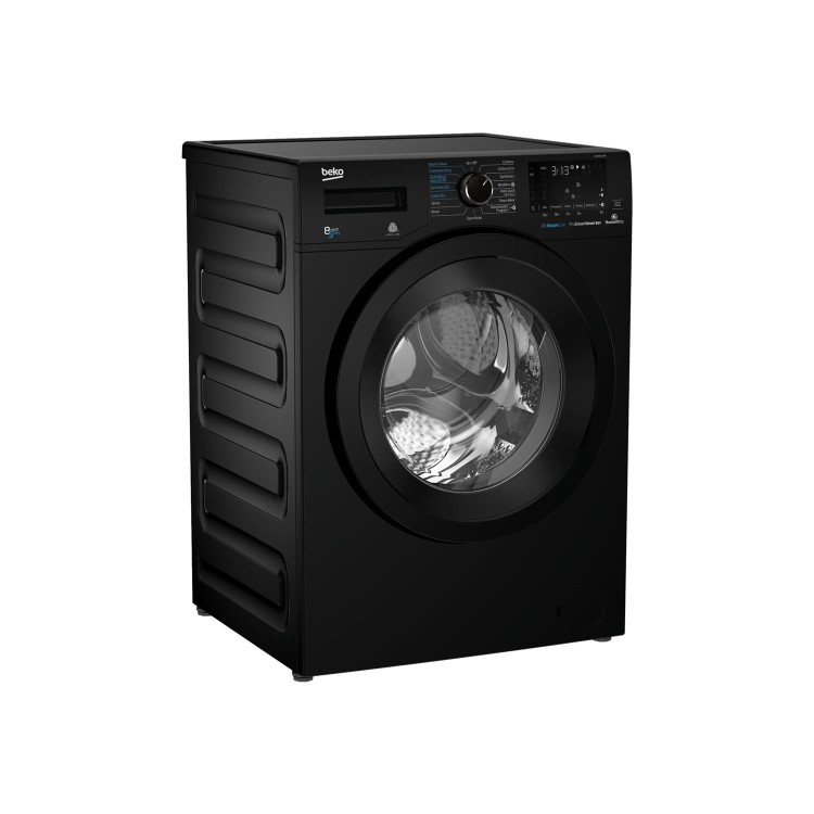 Refurbished Beko Pro WDX850130B Freestanding 8/5KG 1400 Spin Washer Dryer Black