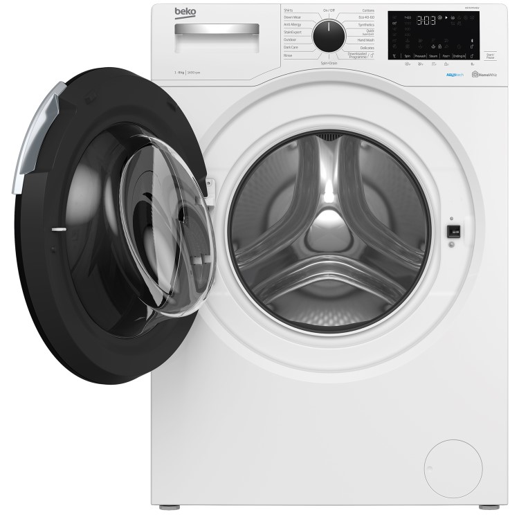 Refurbished Beko WEY84P64EW 8Kg Washing Machine with 1400 rpm - White - A Rated