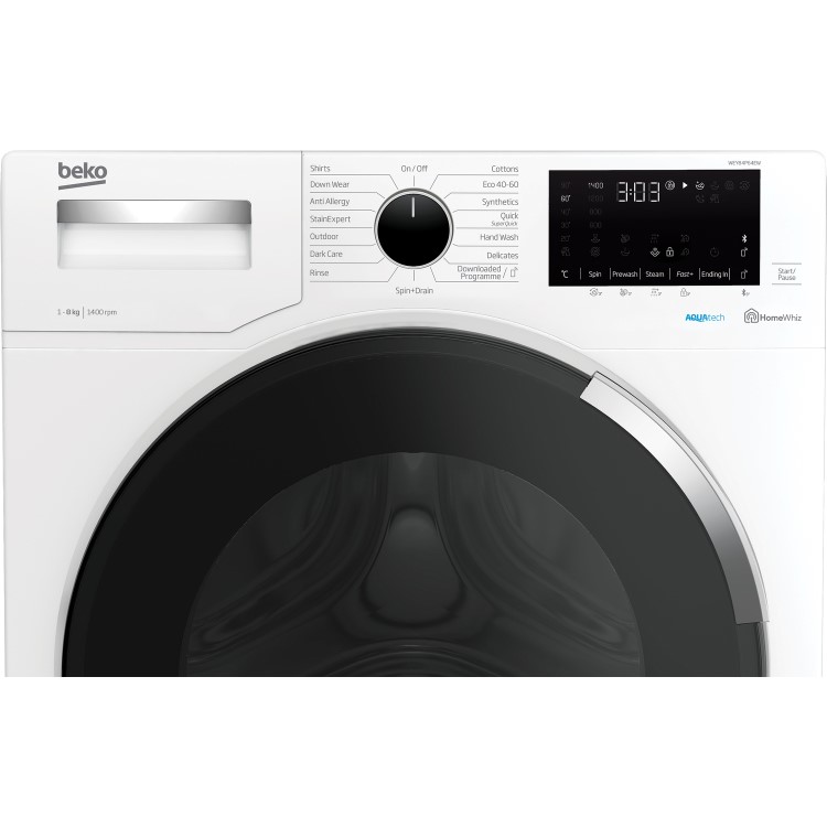 Refurbished Beko WEY84P64EW 8Kg Washing Machine with 1400 rpm - White - A Rated