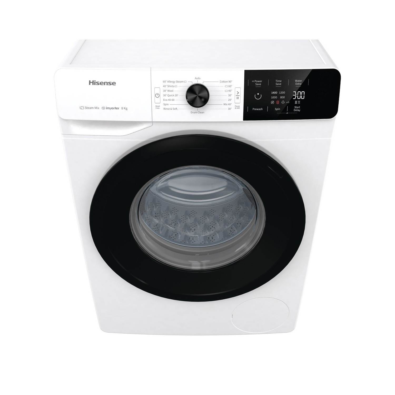 Hisense 8kg 1400rpm Freestanding Washing Machine White WFGE80142VM