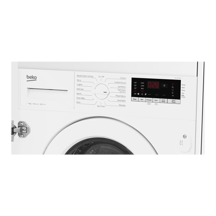 Refurbished Beko WIC74545F2 Integrated 7KG 1400 Spin Washing Machine