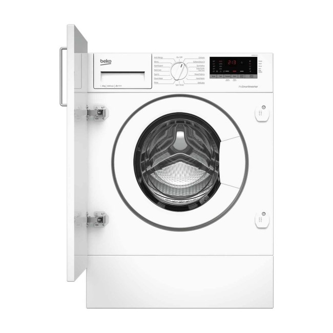 Refurbished Beko WIR86540F1 Integrated 8KG 1600 Spin Washing Machine