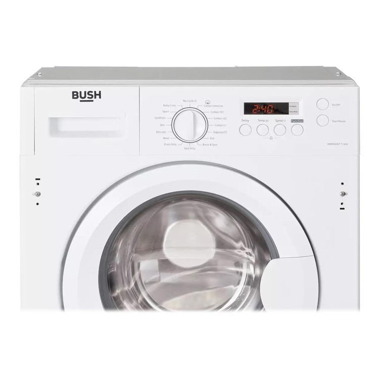 Refurbished Bush WMNSINT714W Integrated 7KG 1400 Washing Machine - White