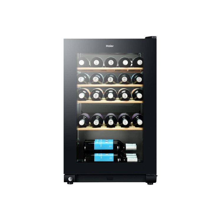 Refurbished Haier WS30GA 30 Bottle Single Zone Wine Cooler Black