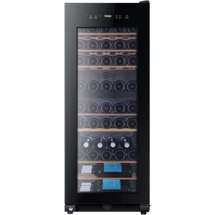 GRADE A1 - Haier WS53GDA 53 Bottle Dual Zone Wine Cooler - Black