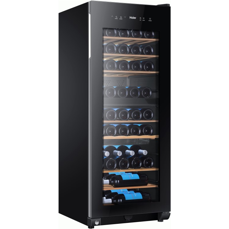 GRADE A1 - Haier WS53GDA 53 Bottle Dual Zone Wine Cooler - Black