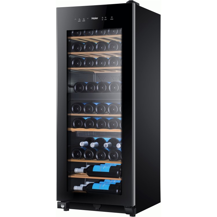 GRADE A1 - Haier WS53GDA 53 Bottle Dual Zone Wine Cooler - Black