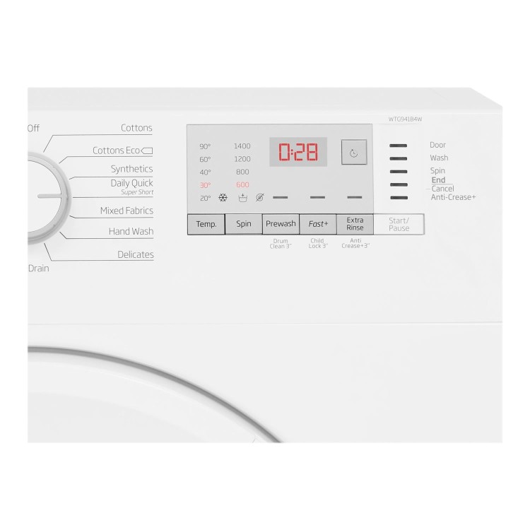 Refurbished Beko WTG941B4W Smart Freestanding 9KG 1400 Spin Washing Machine White