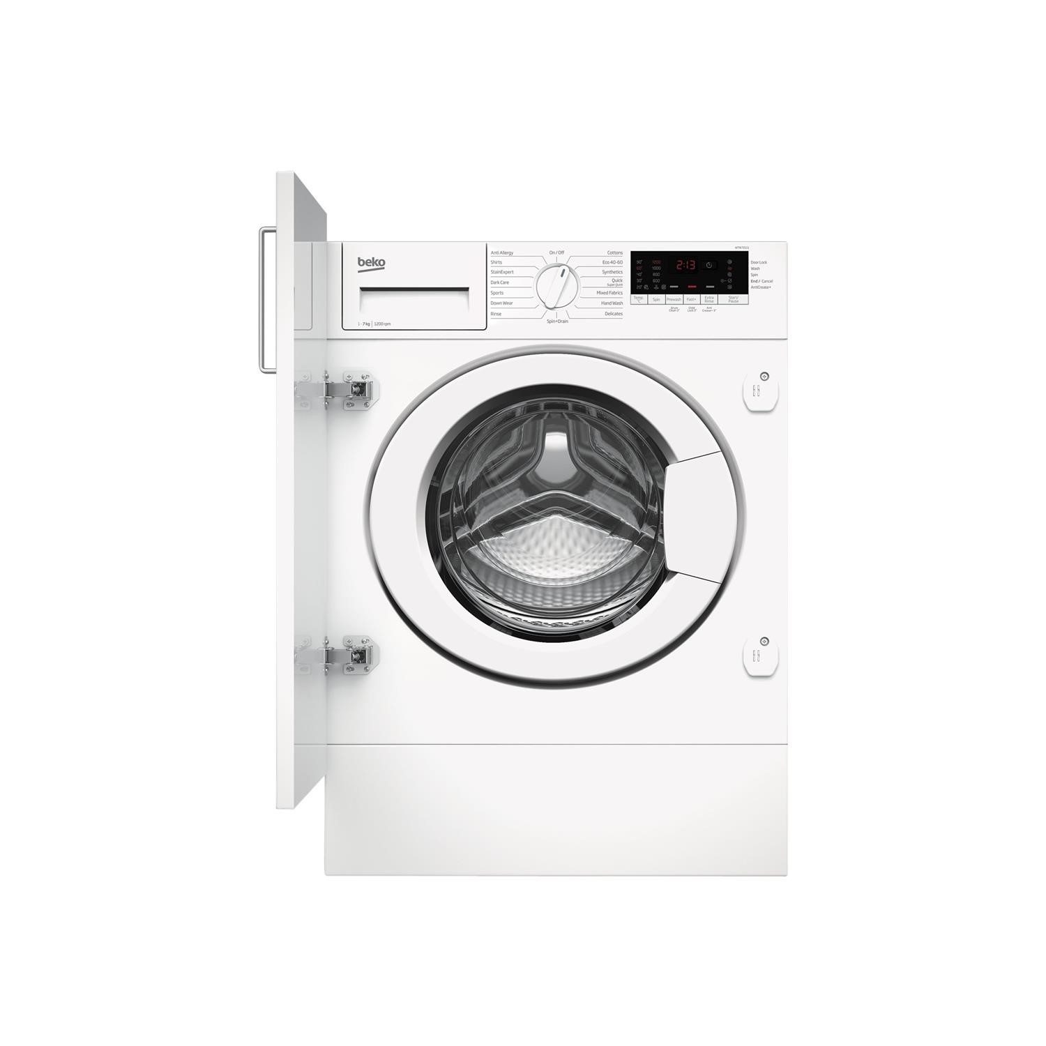 Refurbished Beko WTIK72111 Integrated 7KG 1200 Spin Washing Machine