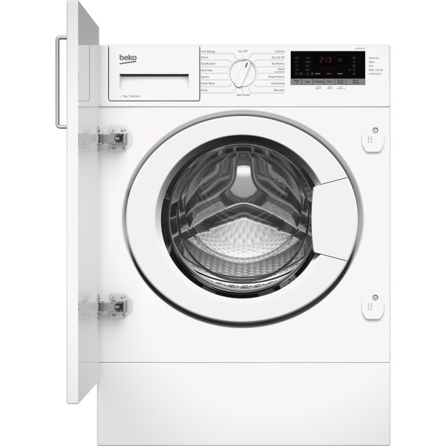 Refurbished Beko WTIK74151F Integrrated 7KG 1400 Spin Washing Machine