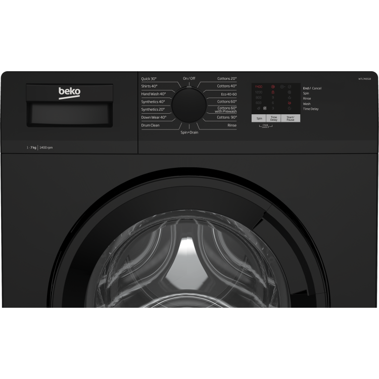 Beko 7kg 1400rpm Washing Machine - Black