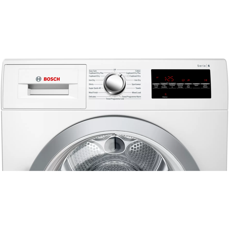 Bosch Serie 6 8kg Heat Pump Tumble Dryer - White