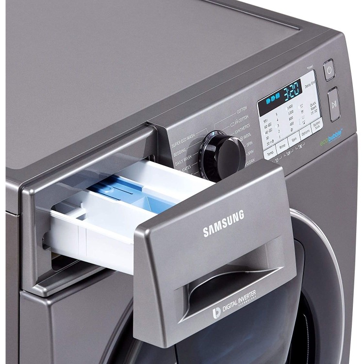 Refurbished Samsung WW80K5413UX Freestanding 8KG 1400 Spin Washing Machine Graphite