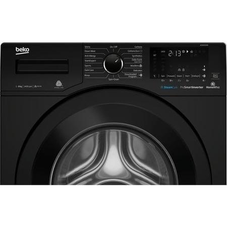 Refurbished Beko WX840430B Freestanding 8KG 1400 Spin Washing Machine Black