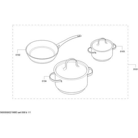 Refurbished Neff Z943SE0 Stainless Steel Cookware Set
