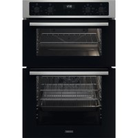Refurbished Zanussi Series 20 ZKCNA4X1 Double Built In Electric Oven with Catalytic Cleaning Stainless Steel