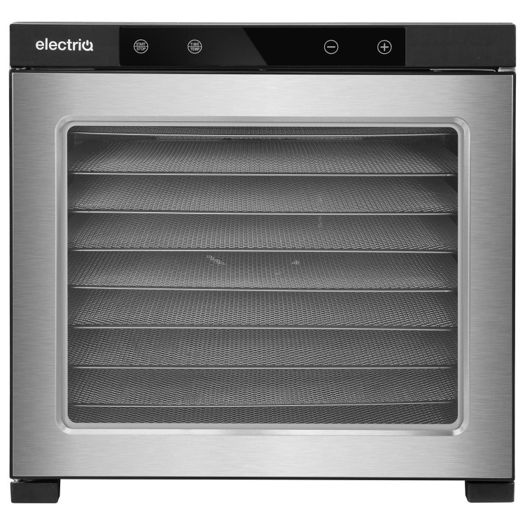 Refurbished electriQ eiQ10DDSS Commercial Style Digital Food Dehydrator & Dryer with 10 Shelves and 48 Hour Timer Stainless Steel