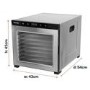 Refurbished electriQ eiQ10DDSS Commercial Style Digital Food Dehydrator & Dryer with 10 Shelves and 48 Hour Timer Stainless Steel
