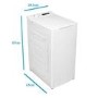 Refurbished electriQ eiQWMTL75 Freestanding 7.5KG 1200 Spin Washing Machine White