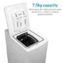 Refurbished electriQ eiQWMTL75 Freestanding 7.5KG 1200 Spin Washing Machine White