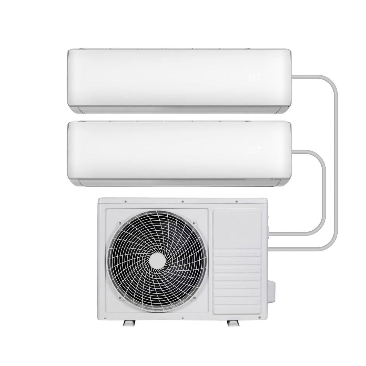 iQool 2 x 12000 BTU Wall Mounted Air Conditioner Heating Function